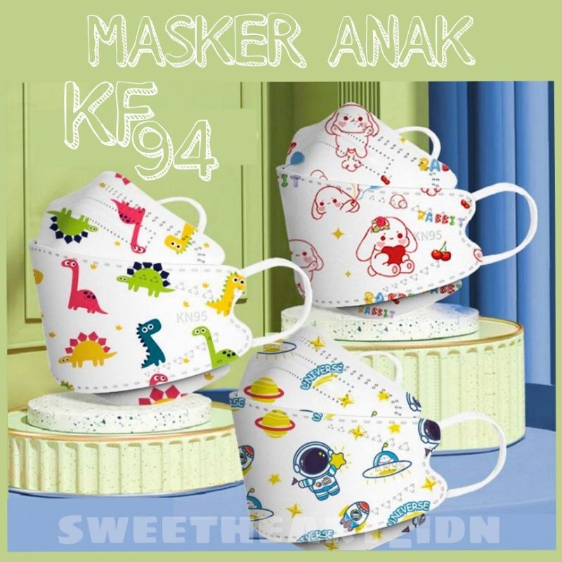 MASKER ANAK KF94 MOTIF 10PCS PREMIUM / MASKER ANAK KN95