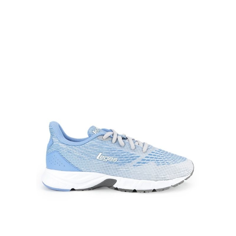 Sepatu League Legas Cewe Abu Biru Pluramus La W Running Shoes Wanita Original