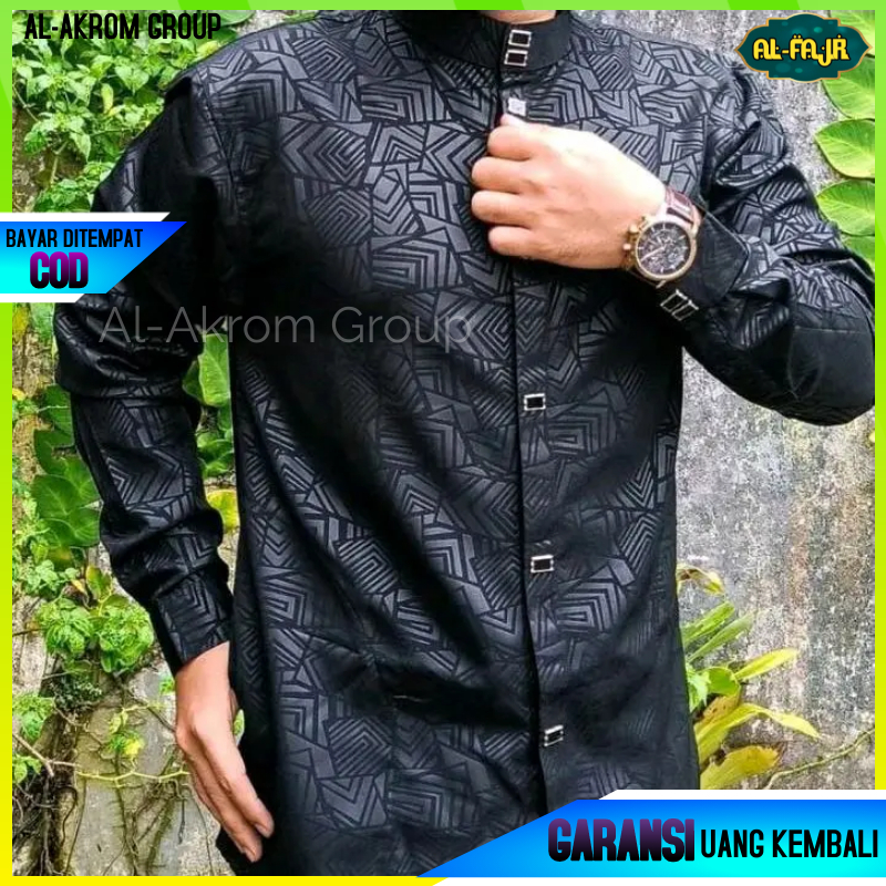 Baju Kemeja Koko Pria / Kemko Sultan Bahan Kain Toyobo Embos Untuk Anak dan Dewasa