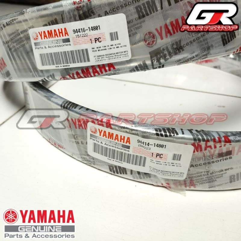 velg chrome set depan belakang ring 14 mio sporty smile mio j ori ygp original yamaha pelek kaleng veleg rim 14x140 14x160