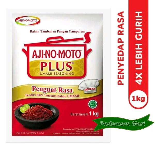 

ajinamoto Plus msg 1 kg Horeka Cocok untuk Sambel masakan pedas dll ,Seperti ayam Geprek,Bakso,Seblak,Ayam penyet