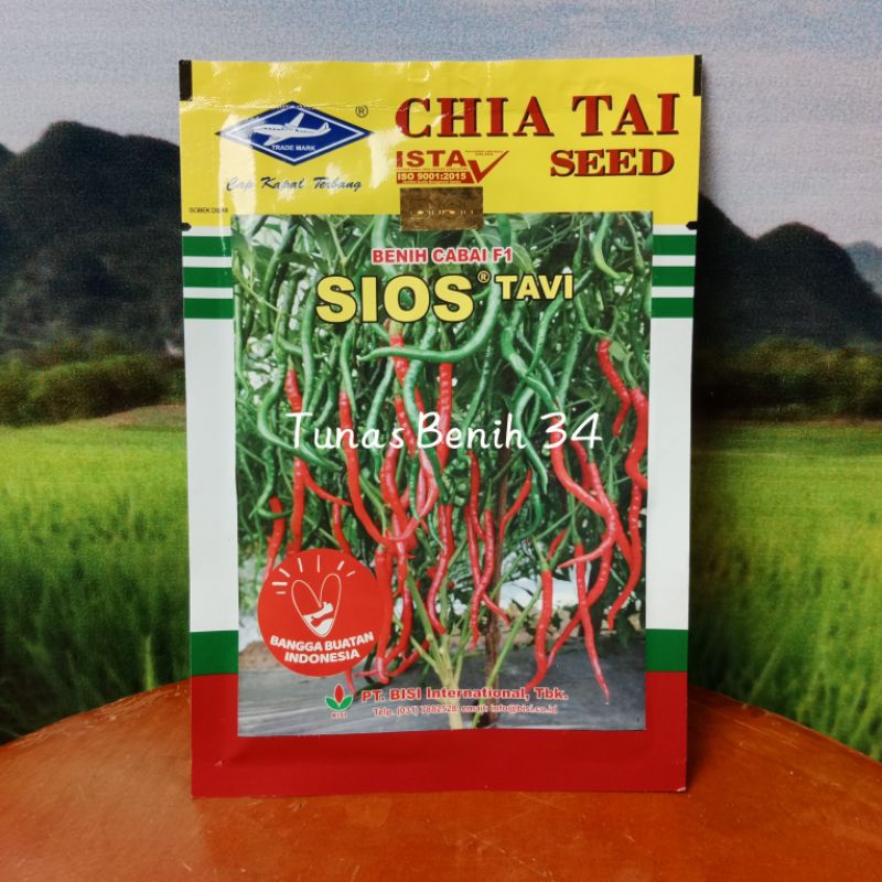 Benih Cabe Merah Keriting Hibrida Sios Tavi F1 10Gram - Cap Kapal Terbang