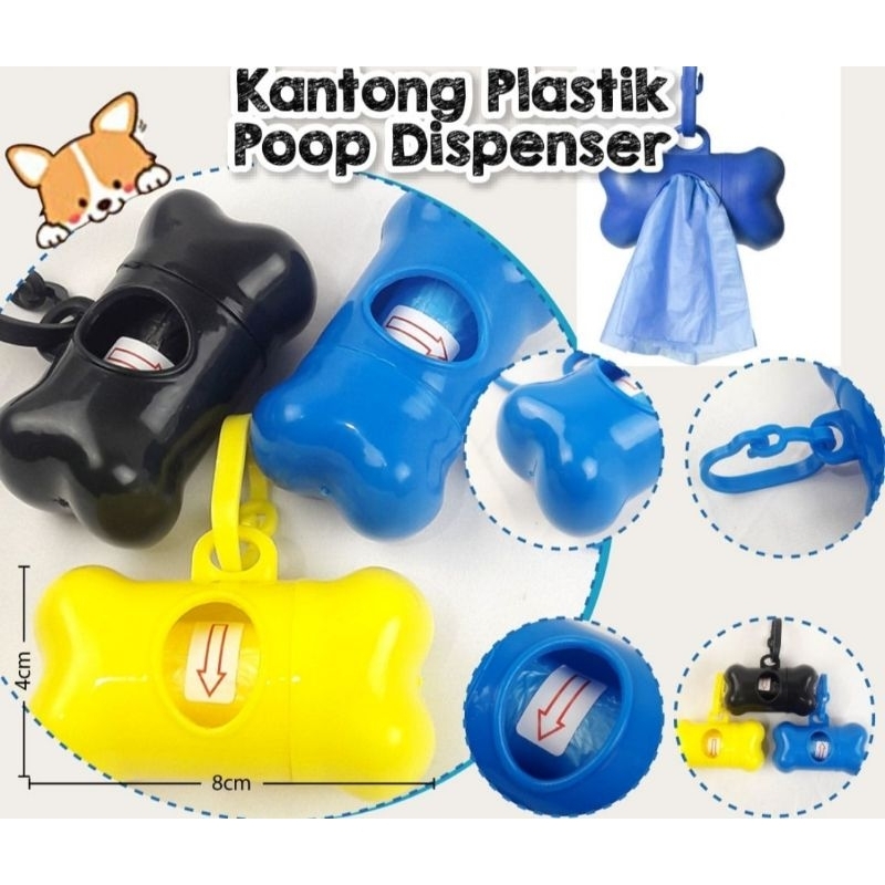 KANTONG PLASTIK + DISPENSER HOLDER UNTUK POOP / SAMPAH