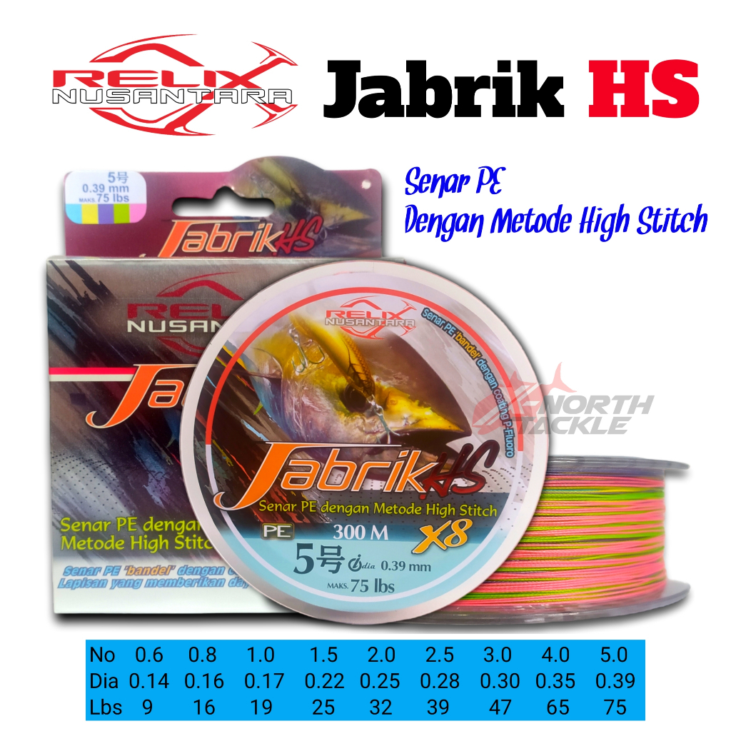 SENAR PE JABRIK HS X8 JABRIK 200 METER JABRIK 300 METER PE RELIX NUSANTARA