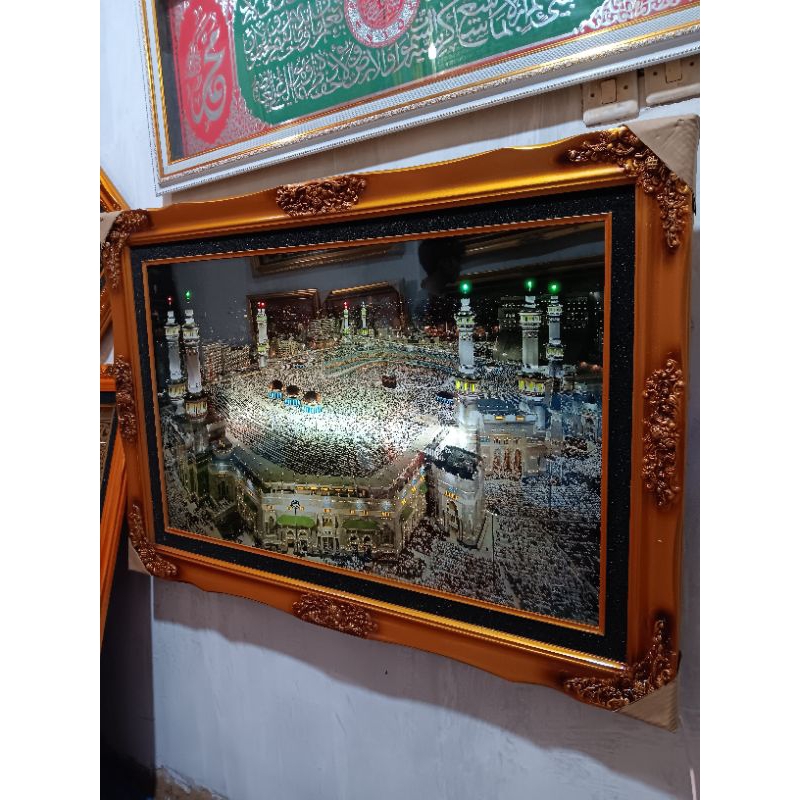 Lampu ka'bah Hiasan dinding lampu ka'bah full mp3 83x125cm