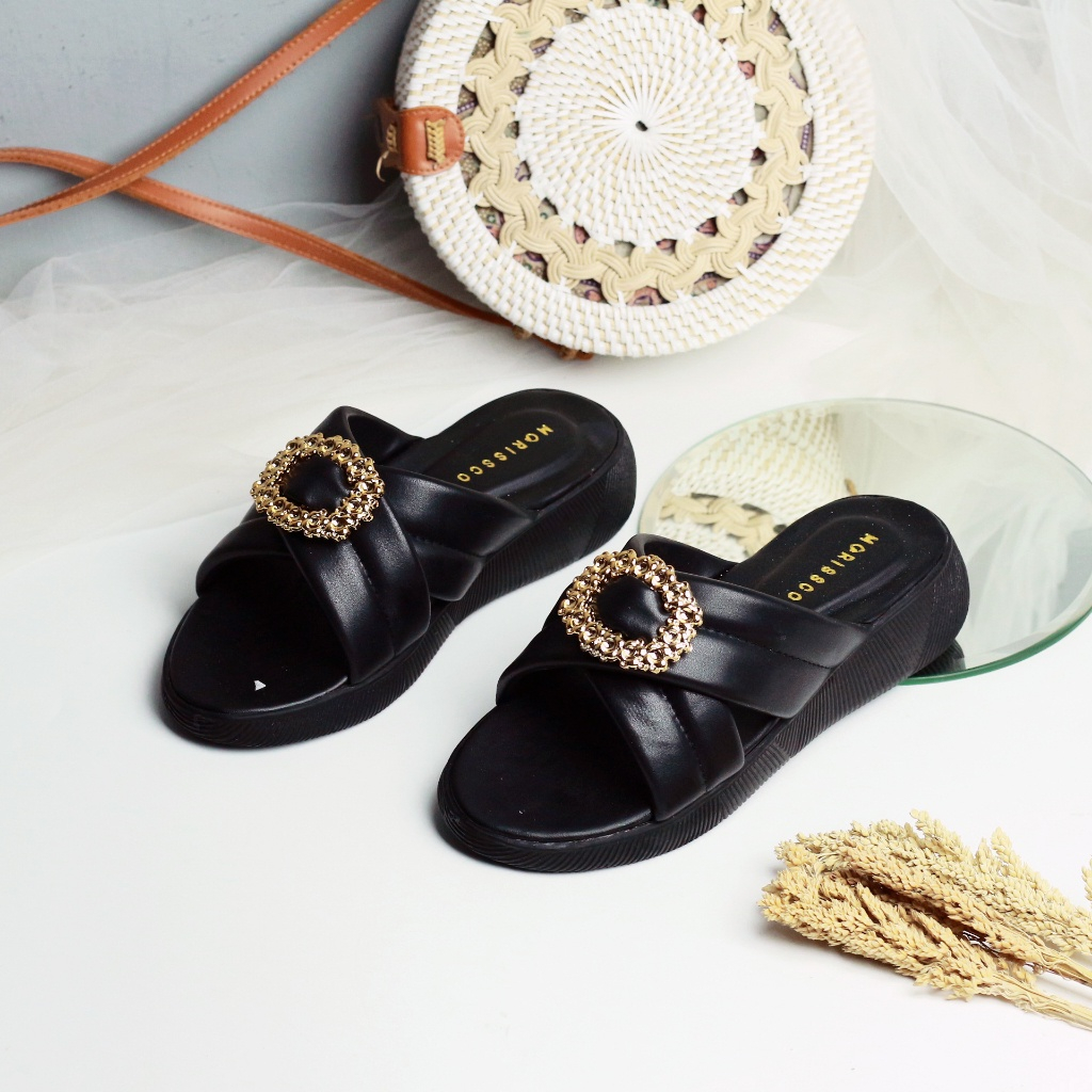 Sandal Wanita Wedges Ring Silang BJ 10