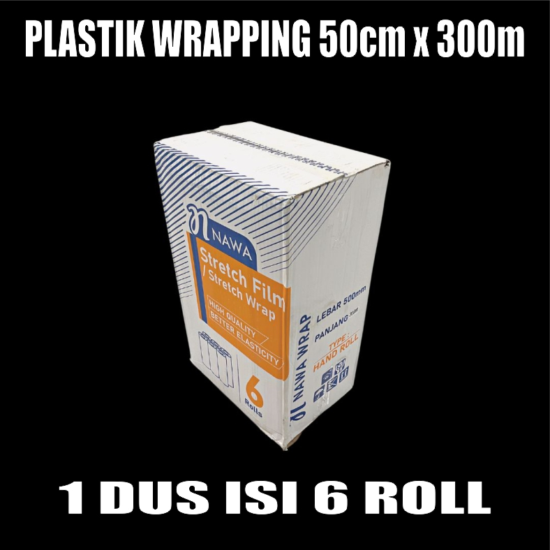 Plastik Wrapping 50cm x 300m Stretch Film 17um Per Dus Semua Jasa kirim