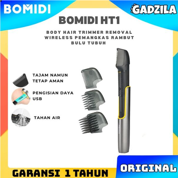 Bomidi HT1 Body Hair Trimmer Removal Electric Alat Cukur Pemangkas Portable USB Elektrik Untuk Bulu Tubuh Rambut Kaki Ketiak