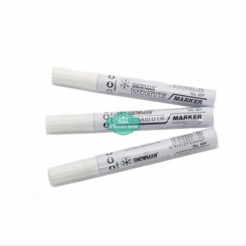 Spidol Permanen Besar Putih Snowman WP12 Paint Marker White