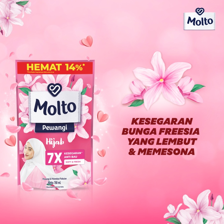 Pewangi Soft &amp; Fresh * Molto * Pewangi Pakaian * 780ml