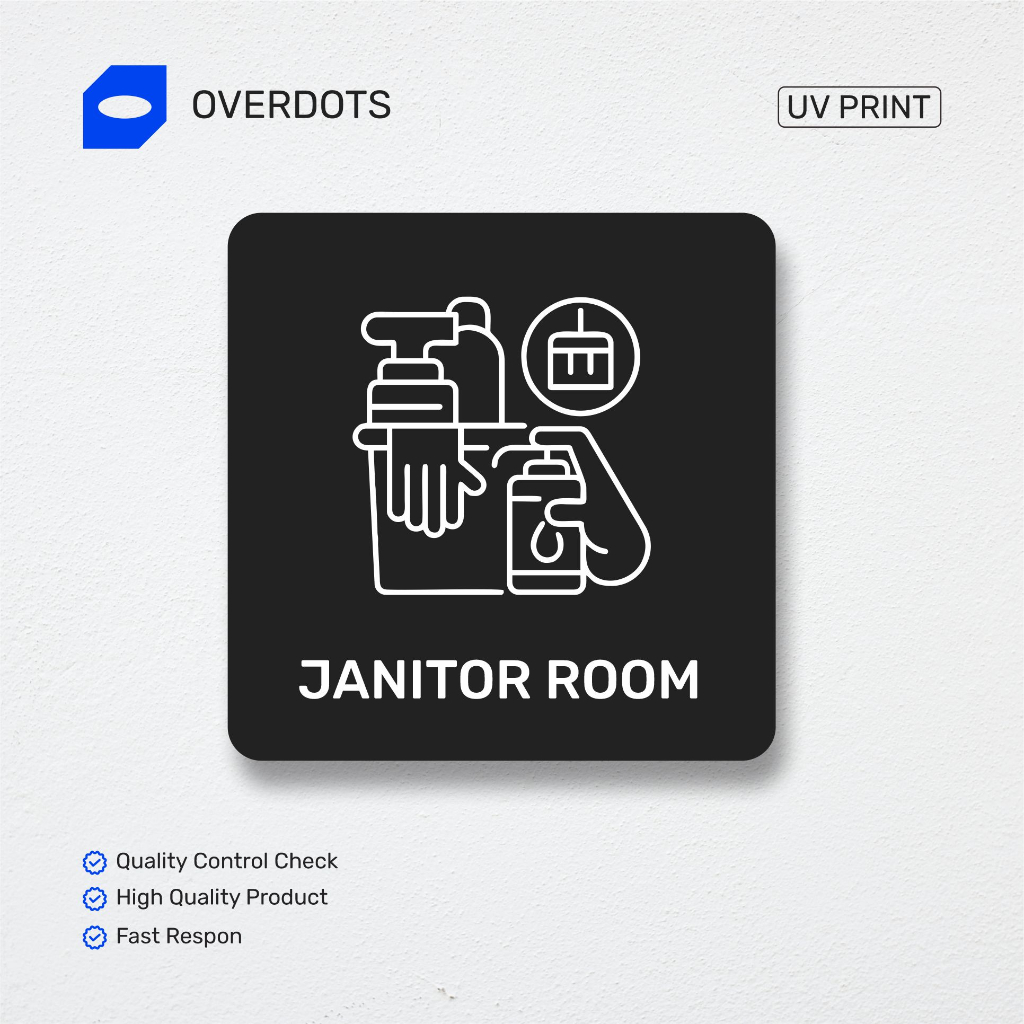 

Tulisan Janitor Room 1 Sign Board Akrilik Tempel Dinding Papan Acrylic | CUSTOM AKRILIK PRINT UV | PAPAN TULISAN AKRILIK | PETUNJUK ARAH