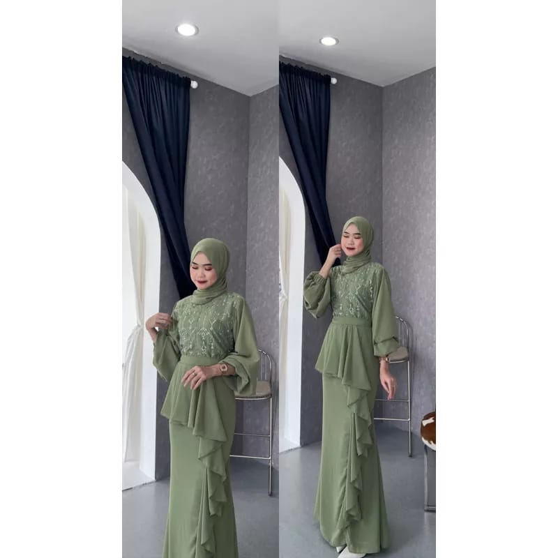 SHIERLY DRESS BRUKAT TILE BUSUI FRIENDLY / DRESS KONDANGAN / DRESS PESTA / DRESS TERBARU 2022 / DRESS BRADESMAID