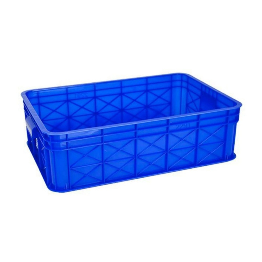 Hanata 2101 Keranjang Industri Box Krat Catering Piring Tertutup Plastik Rapat Serbaguna Uk. 64x43x2