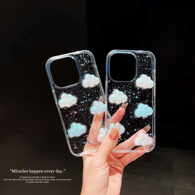 Cloud 3D Glitter Case Xiaomi Redmi Note 12 Redmi 12c 12T 11T 11 Pro 5g 4g 10 9 8 7 6 5 4 3 2 ultra 10T 8A 7A S2 S3 MI A3 PLUS LITE