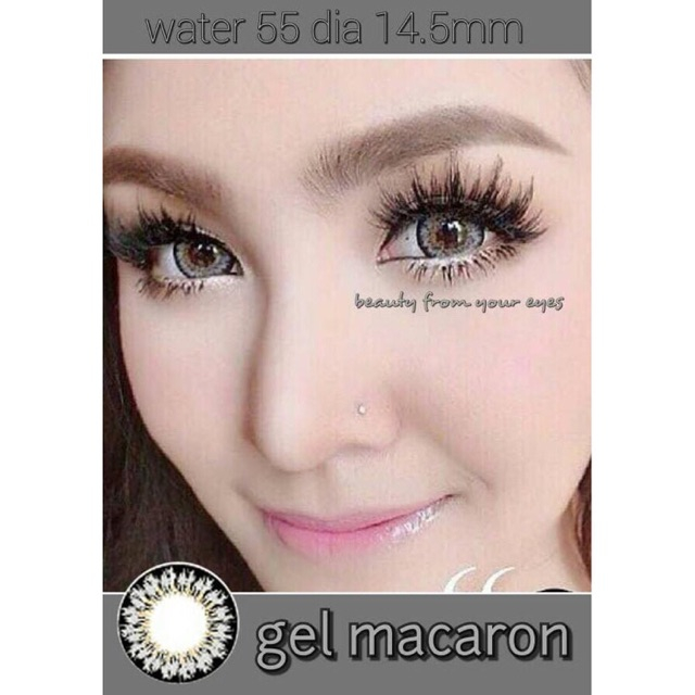 PAKET SOFTLENS TOP GEL MACARON 14.5MM + CAIRAN X2 60ML + PINSET + FREE LENCASE