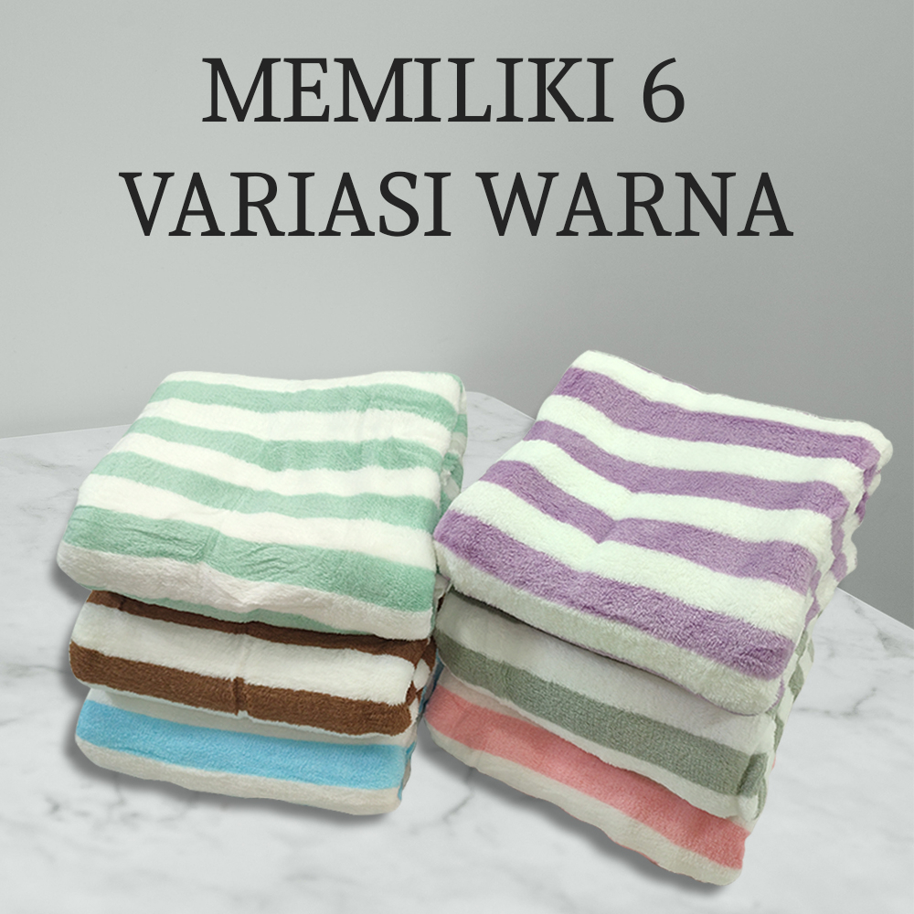 Handuk Mandi Dewasa Tebal Set 2in1 Motif Salur Handuk mandi dan Wajah Premium Cotton Towel