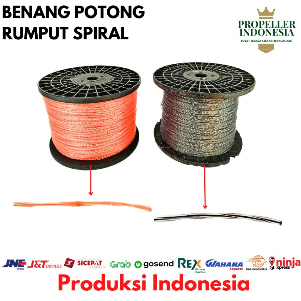 TALI SENAR POTONG RUMPUT SPIRAL 2.4mm PERMETER Benang Potong Rumput