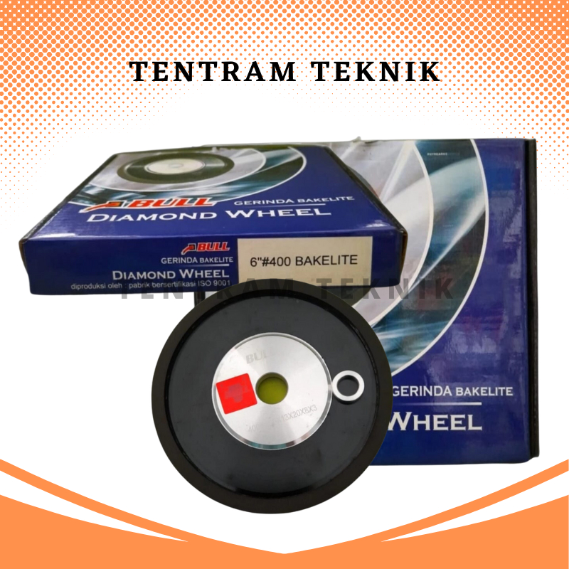 Diamond Asah Red 6 x 400 Bull Biru Bakelite / Diamond Asah 6" Grit 400 Bull Bakelite / Diamond Wheel