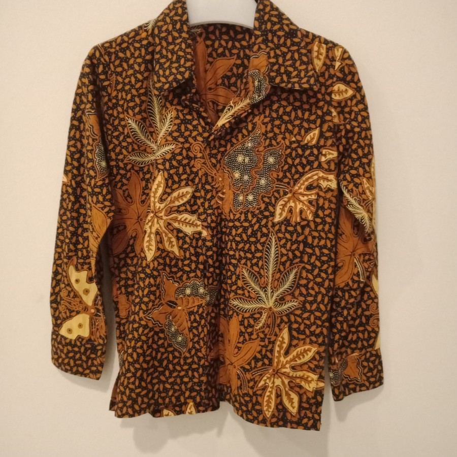 Preloved Atasan Kemeja Anak Batik Sogan 3years