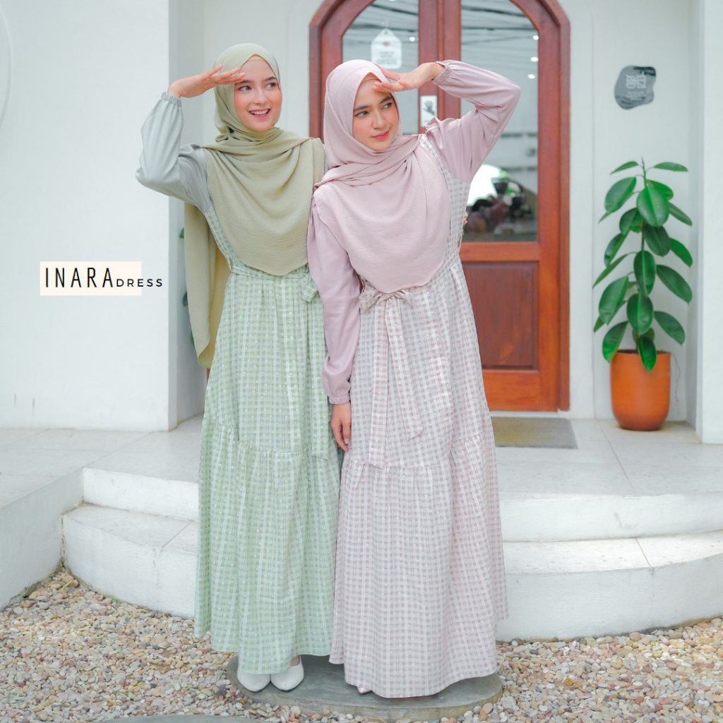 Riskirich Inara Gamis Syari Cantik Kekinian Bahan Ironless Anti Kusut