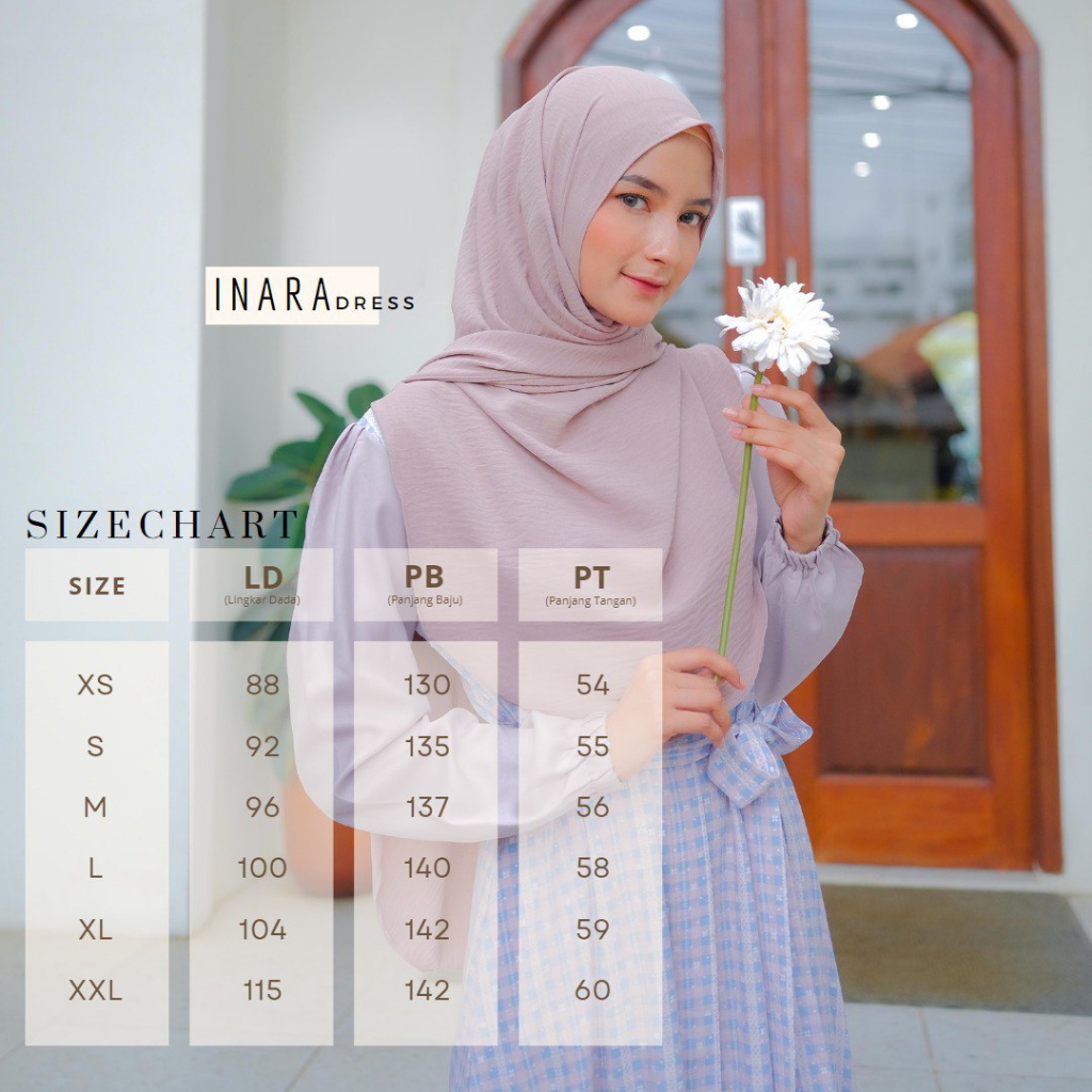 Riskirich Inara Gamis Syari Cantik Kekinian Bahan Ironless Anti Kusut