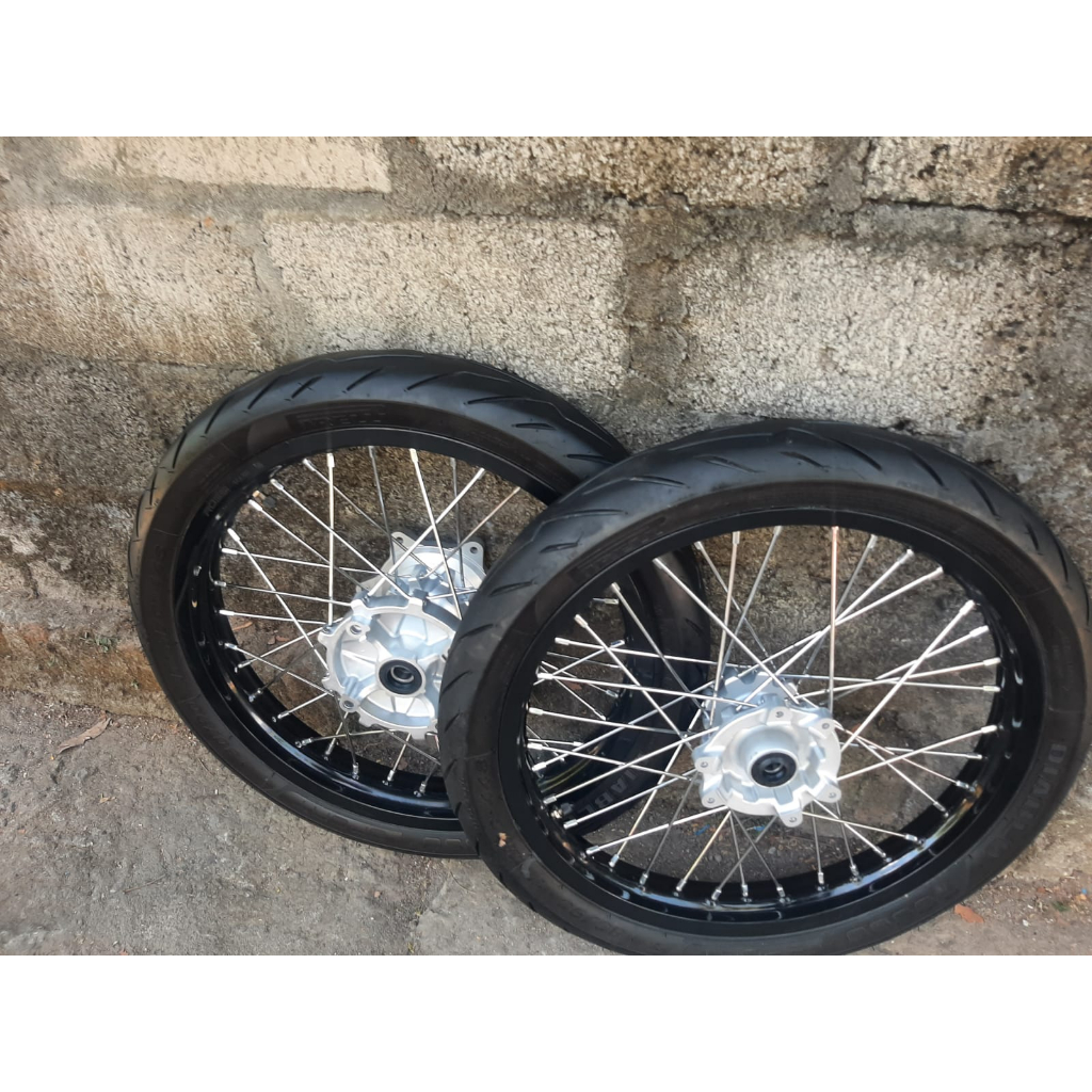 Roda Set Rakitan Honda CRF 150 Model Semi Cacing Wheelset Semi Cacing CRF 150 L
