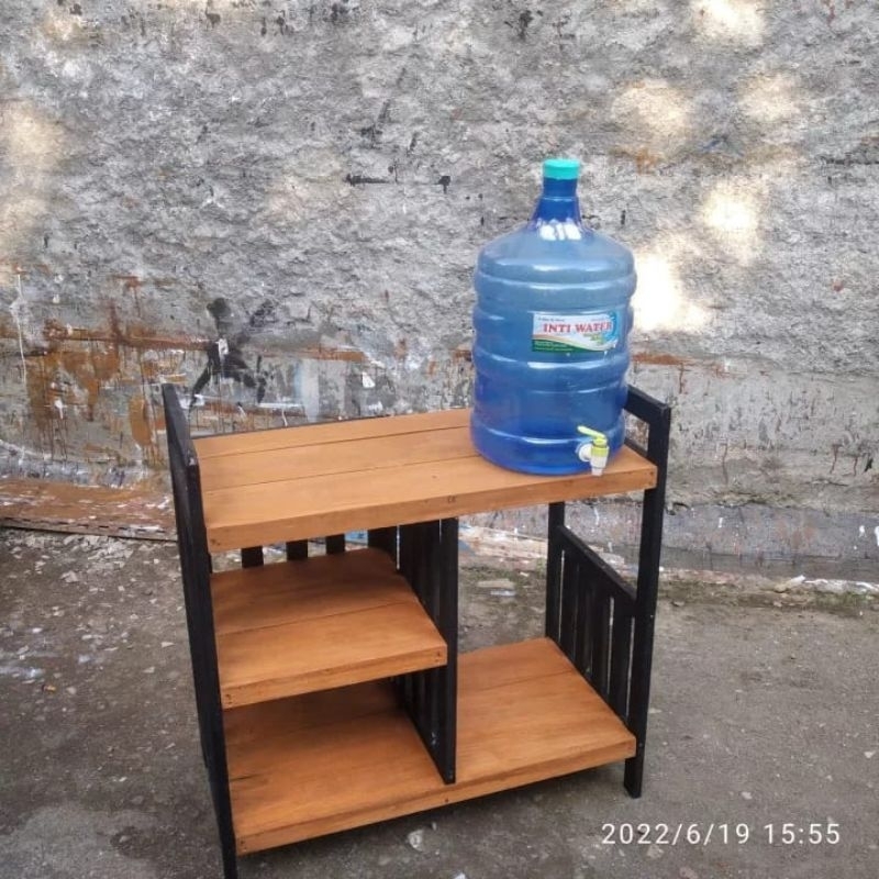 Meja kompor 2 tungku meja dispenser magicom