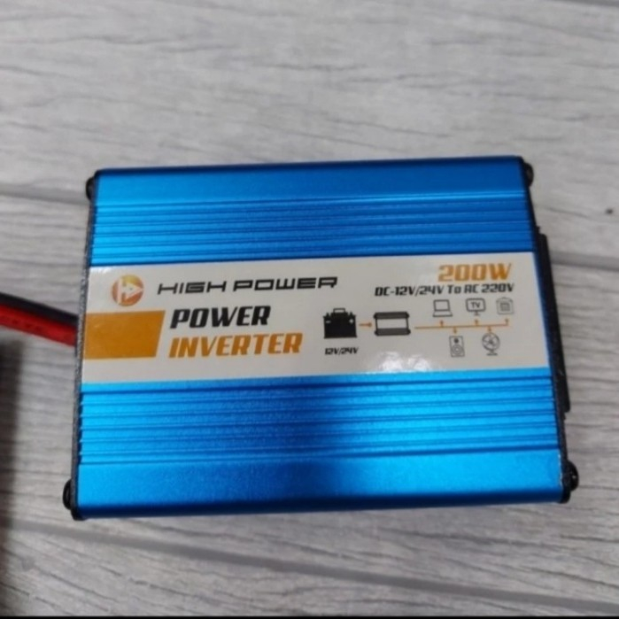 Power Inverter HIGH POWER 200 Watt Inverter DC 12 Volt to AC 220 Volt