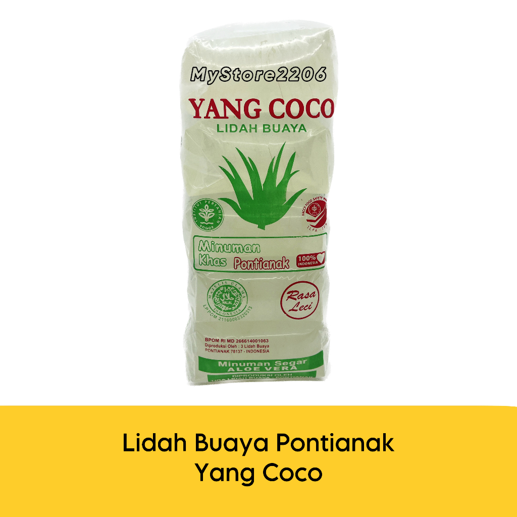 Minuman Lidah Buaya (Aloe Vera) Yang Coco rasa Leci (5x250gr) - Pontianak