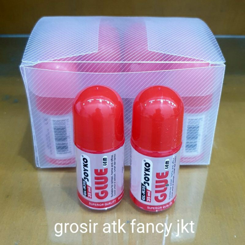 

( 12 buah ) Lem Cair Perekat Kertas Liquid Glue Joyko GL - R35 ( 35 ml )