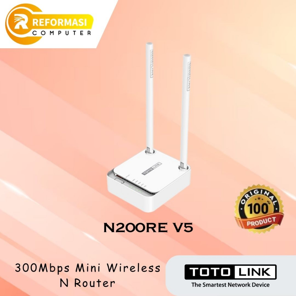 Totolink N200RE Router Wireless WiFi 300Mbps 2 Antena V4 Versi4  V5 Versi5