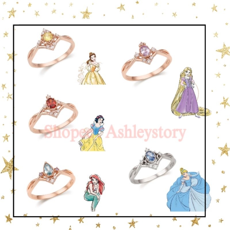 Cincin Disney Princess 925 Silver New Arrival Adjustable Ring Open Crown Rings