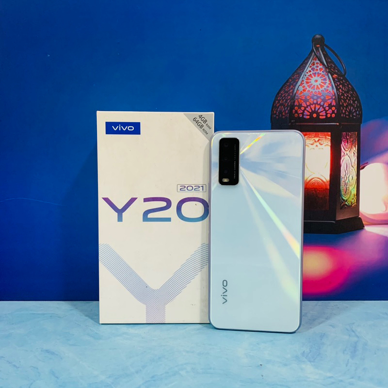 VIVO Y20 2021 4/64GB SECOND FULLSET BEKAS GARANSI RESMI