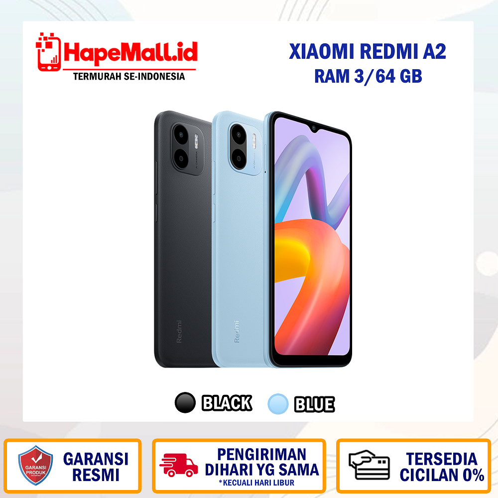 XIAOMI REDMI A2 RAM 3/64 GB GARANSI RESMI TAM TERMURAH