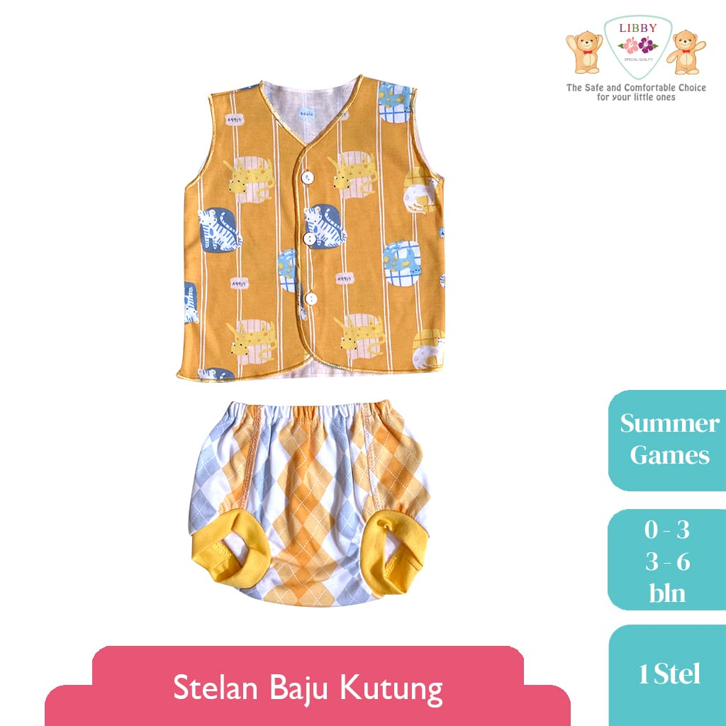 LIBBY Stelan Baju Kutung Baby Motif Summer Games (1stel)