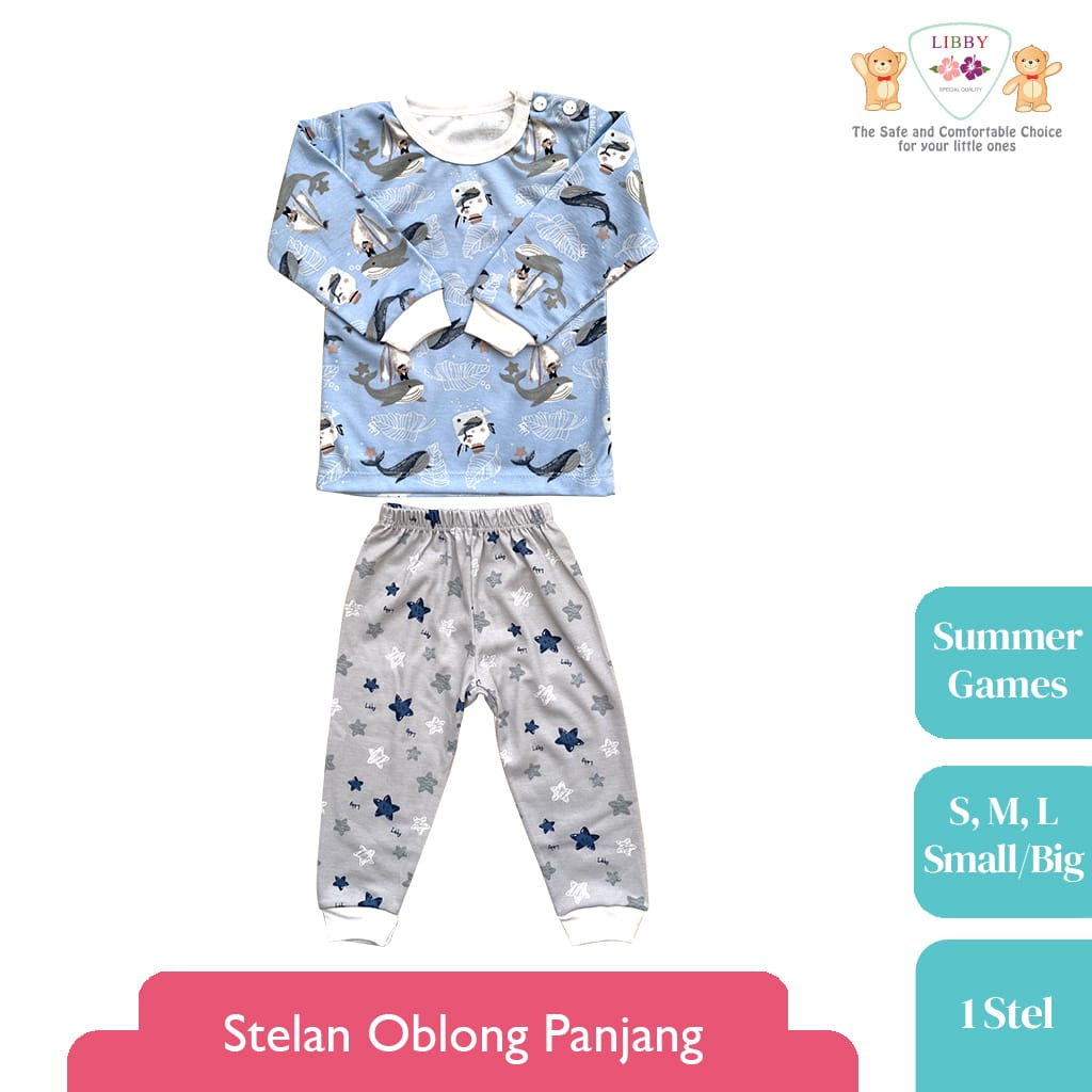 LIBBY Stelan Oblong Panjang Motif Summer Games (1 stel)