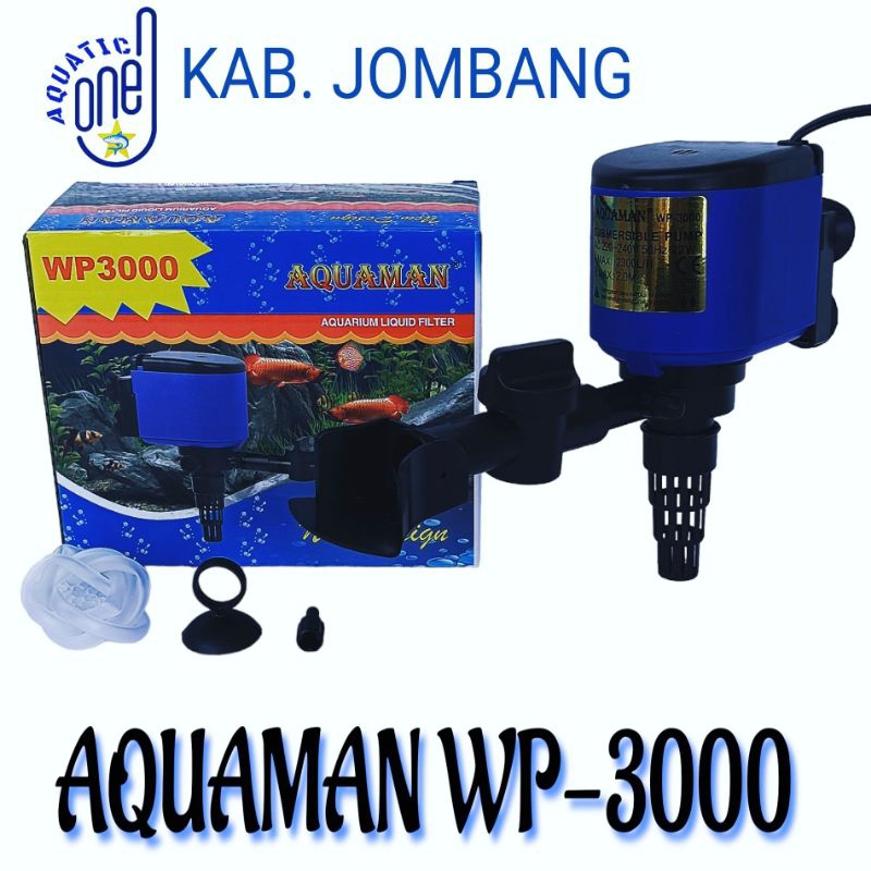 AQUAMAN WP 3000 mesin pompa celup akuarium ph power head waterpupmp submersible filter water pump akuarium 2000 lph keatas