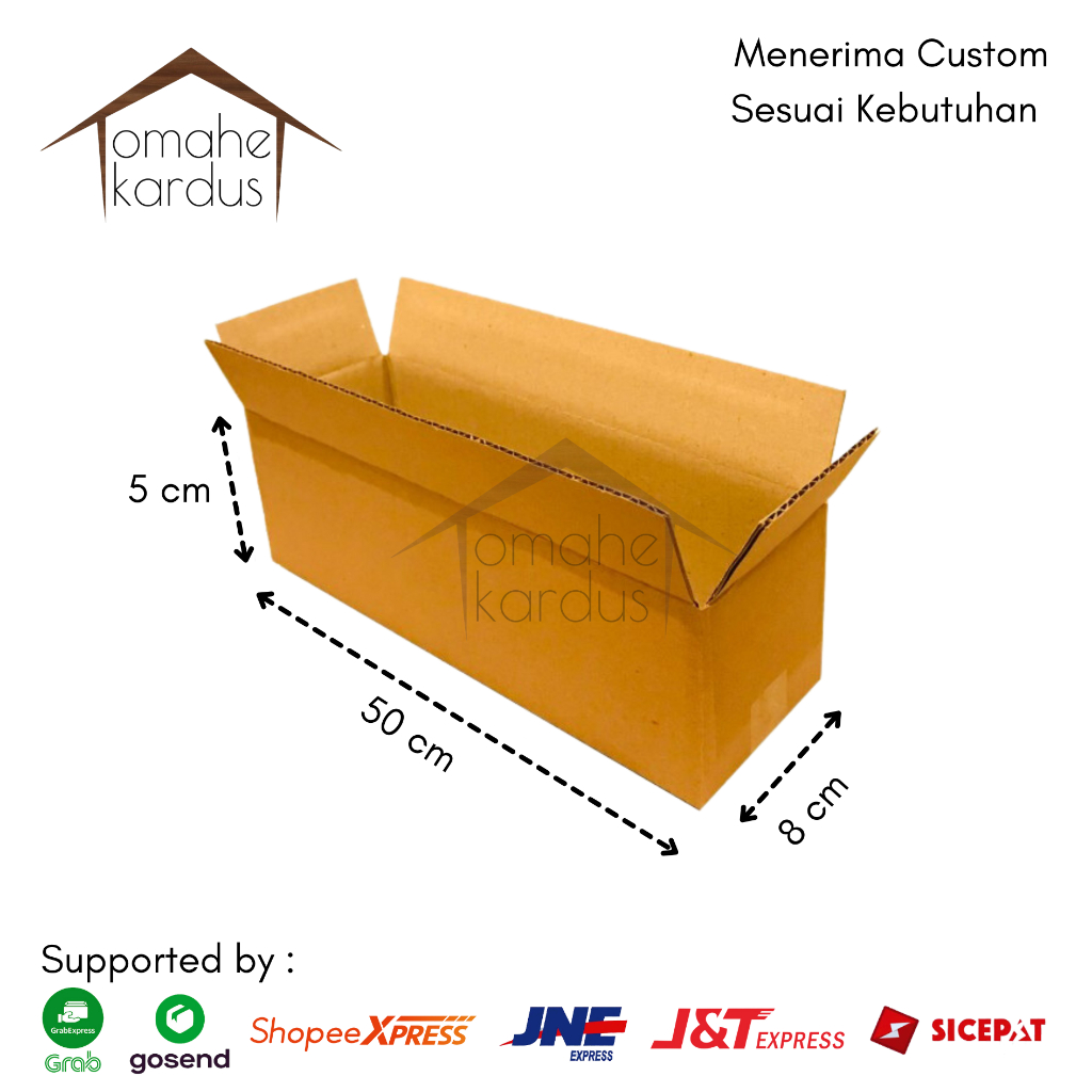 

Kardus Baru Polos uk. 50x8x5 cm