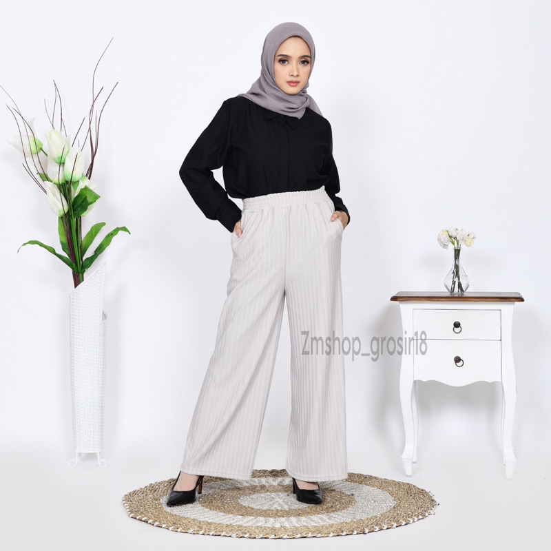 Daily Kulot Knit Highwaist Premium | Celana Kulot Knit Hornet Panjang Jumbo | Kulot Wanita | Celana Knit Terbaru | Celana Kulot Wanita Bahan Knit Muat bb 40-90kg