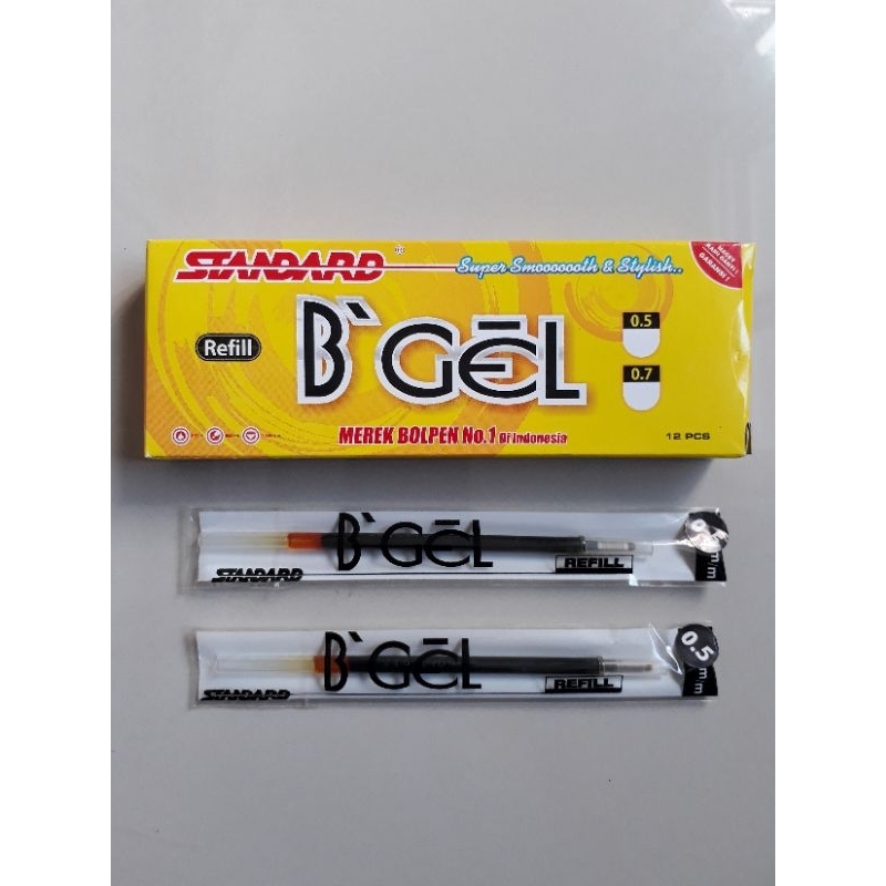 

Refill Pulpen Standard B'Gel 0,5 / 0,7 Hitam Isi 12pcs ( isi pulpen )