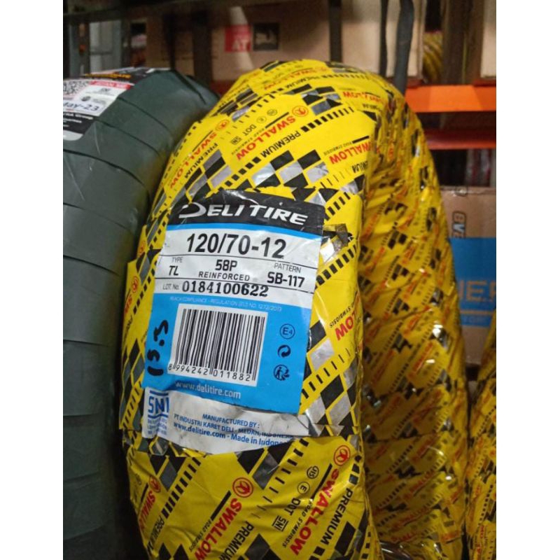 Ban Luar Motor Ukuran 120/70-12 SB 117 Tubles ring 12 Merk Swallow