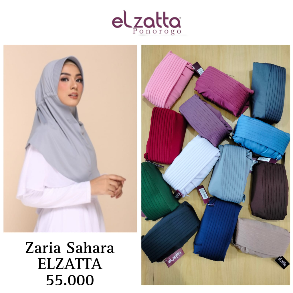 ELZATTA HIJAB ZARIA SAHARA BERGO INSTAN SERUT POLOS PONOROGO