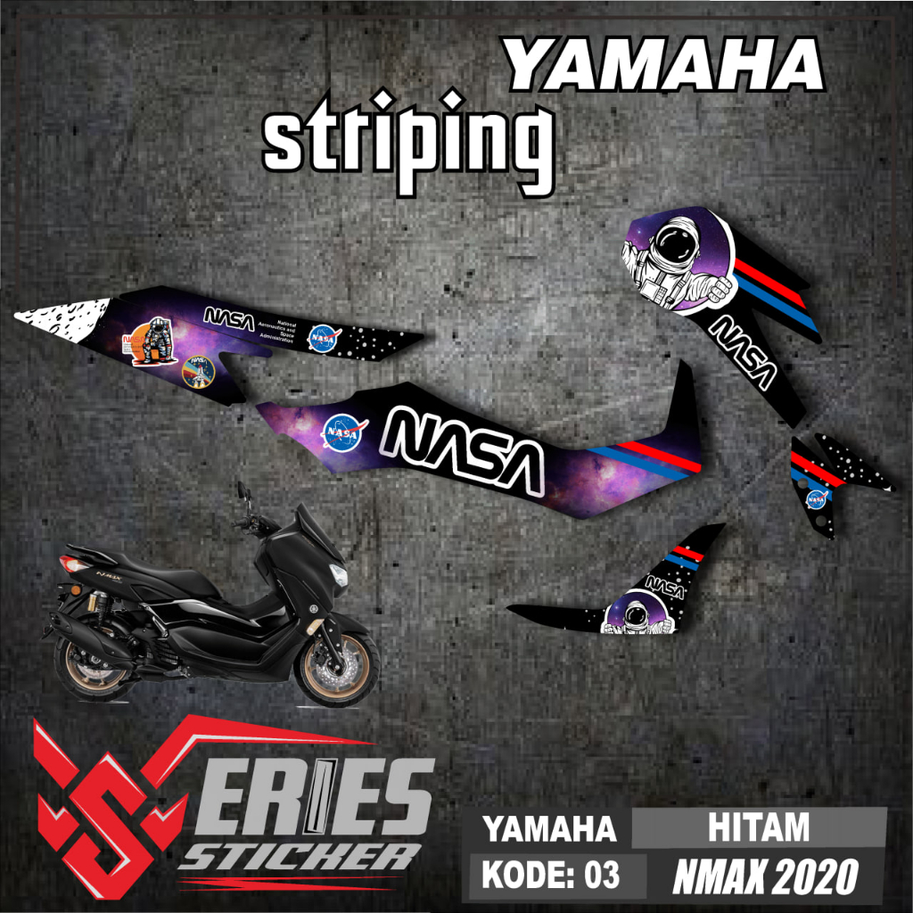 (cod) STRIPING NMAX NEW / STRIPING ALL NEW NMAX /MOTOR VARIASI NMAX 2020-2021 HOLOGRAM