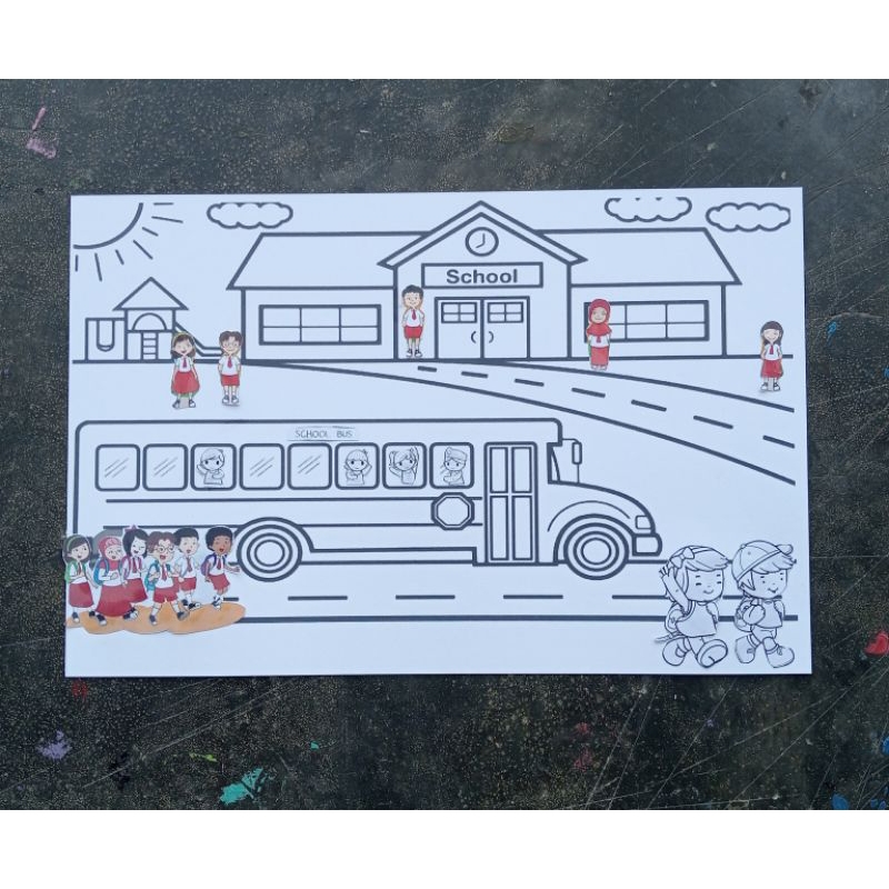 montase sekolah mewarnai montase prakarya montase