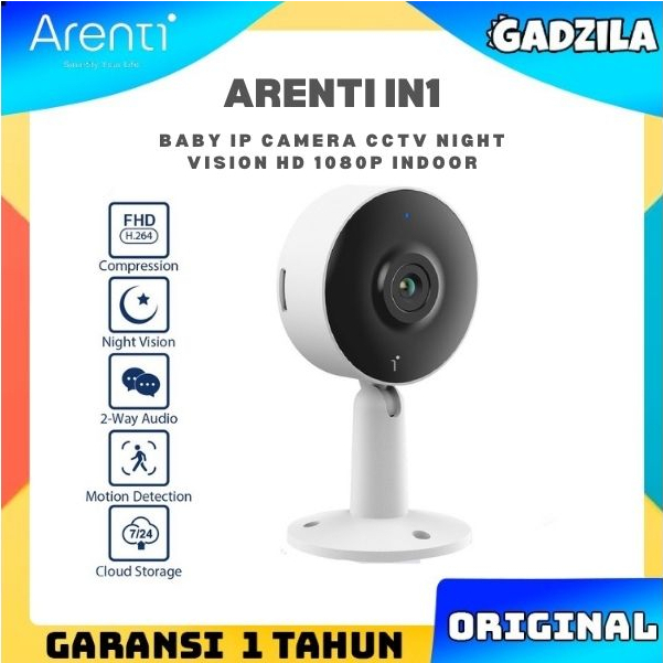 ARENTI IN1 Baby Monitor IP Camera Night Vision Mini Kamera Cctv Rumah Hd 1080p Indoor Home Security