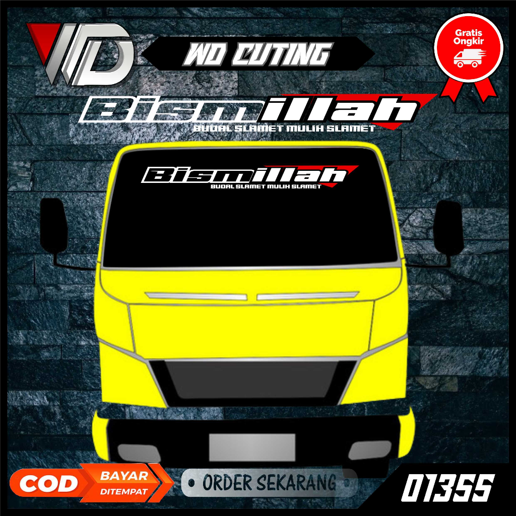 01355 STIKER KACA DEPAN MOBIL / GRANDMAX / PICK UP / CARRY /STIKER KACA DEPAN MOBIL PICK UP / DECAL 