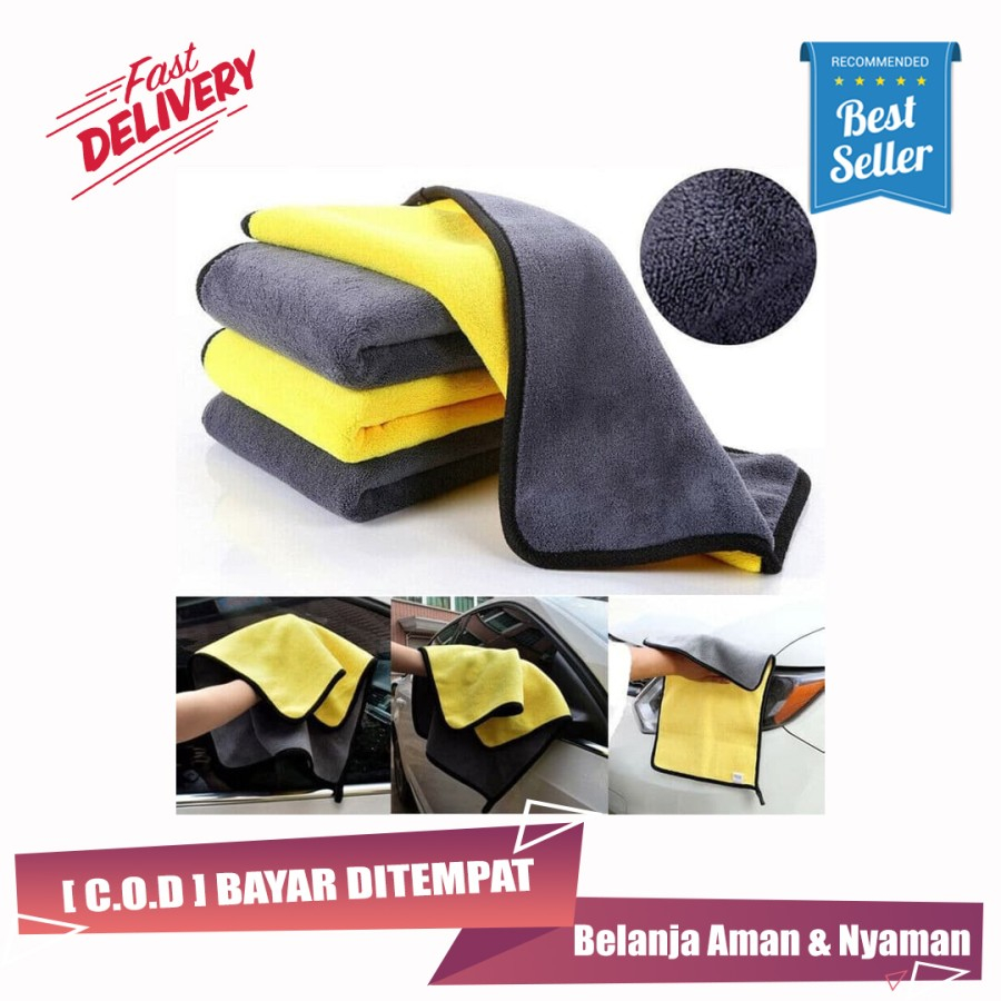 Kain Lap Microfiber Serbaguna 2 Sisi Halus Multifungsi