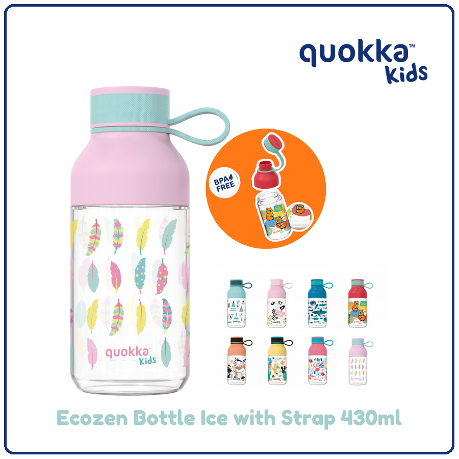 Quokka Kids Ecozen Bottle Ice w/ Strap 430ml | Botol Minum