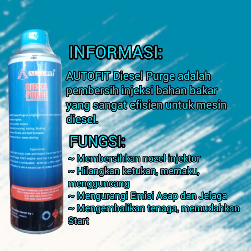 PURGING DIESEL Diesel Purge Autofit 500ml Cairan Pembersih Boostpump dan Injektor Mesin Diesel