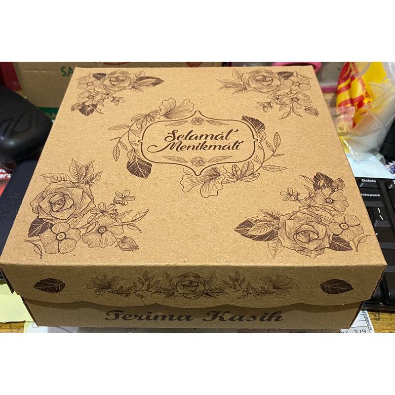 Kotak nasi R8 craft cetak kotak R8 murah#10pcs